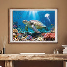 Artistic 1000 - Piece Cardboard Jigsaw Puzzle - The Sea Turtle of Light - KAAYEE Puzzle