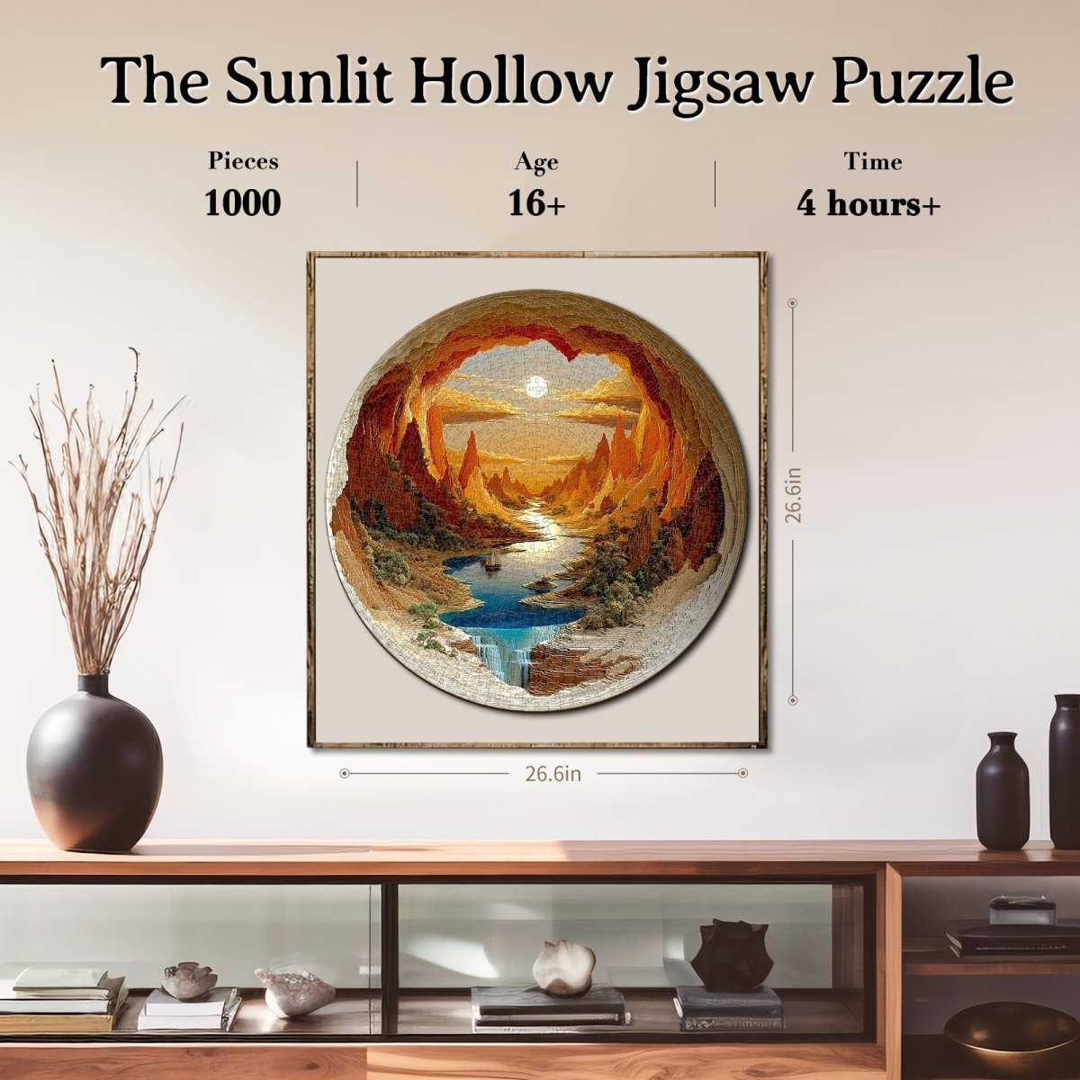 Artistic 1000 - Piece Cardboard Jigsaw Puzzle - The Sunlit Hollow - KAAYEE Puzzle