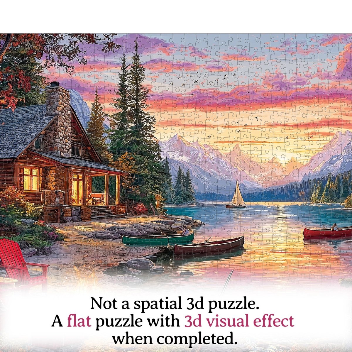 Artistic 1000 - Piece Cardboard Jigsaw Puzzle - Twilight Lake - KAAYEE Puzzle