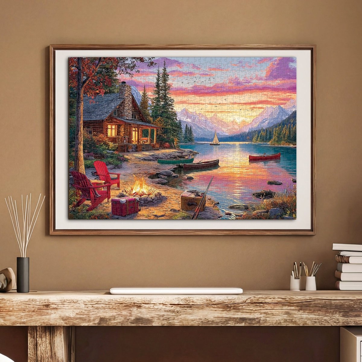 Artistic 1000 - Piece Cardboard Jigsaw Puzzle - Twilight Lake - KAAYEE Puzzle