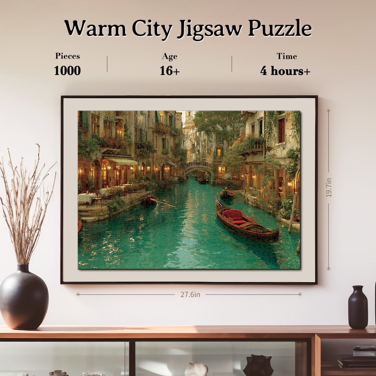 Artistic 1000 - Piece Cardboard Jigsaw Puzzle - Warm City - KAAYEE Puzzle