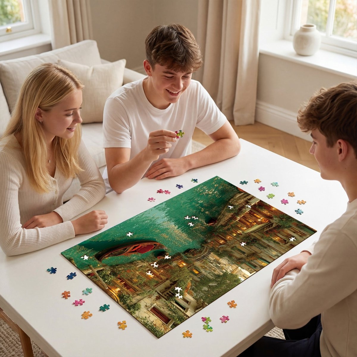 Artistic 1000 - Piece Cardboard Jigsaw Puzzle - Warm City - KAAYEE Puzzle