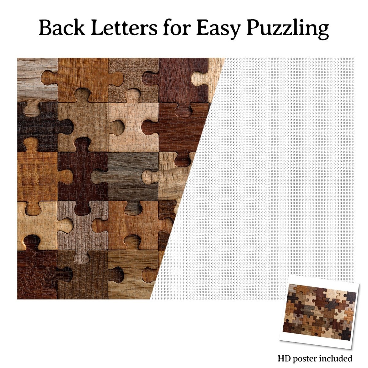 Artistic 1000 - Piece Cardboard Jigsaw Puzzle - Woodgrain Puzzle - KAAYEE Puzzle