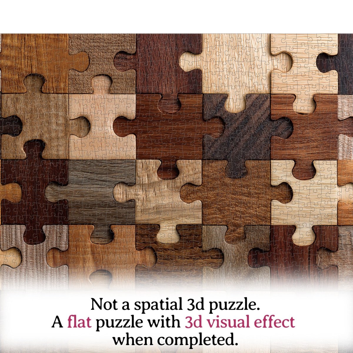 Artistic 1000 - Piece Cardboard Jigsaw Puzzle - Woodgrain Puzzle - KAAYEE Puzzle