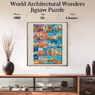 Artistic 1000 - Piece Cardboard Jigsaw Puzzle - World Architectural Wonders - KAAYEE Puzzle