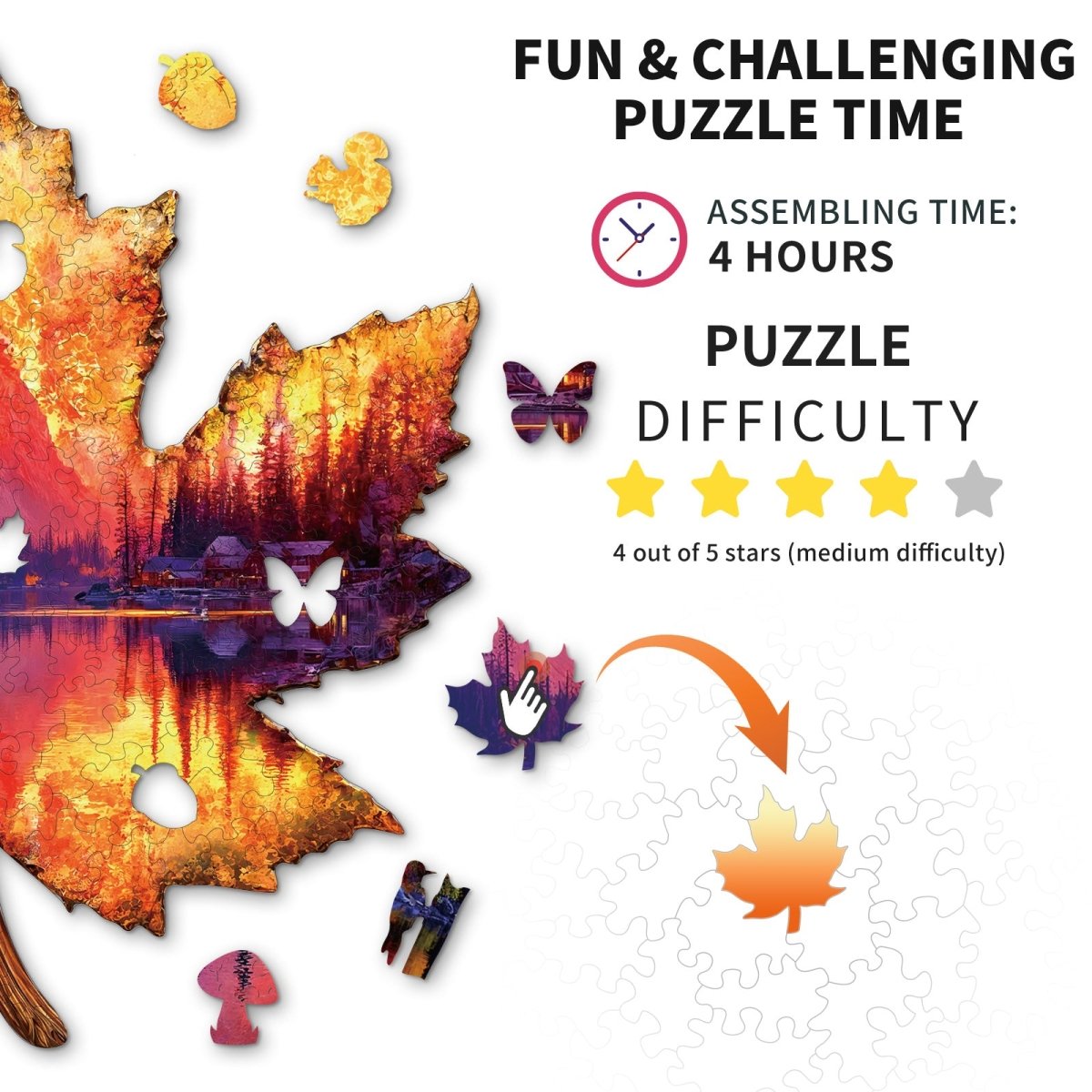 Autumn Forest Wooden Jigsaw Puzzle - KAAYEE Puzzle