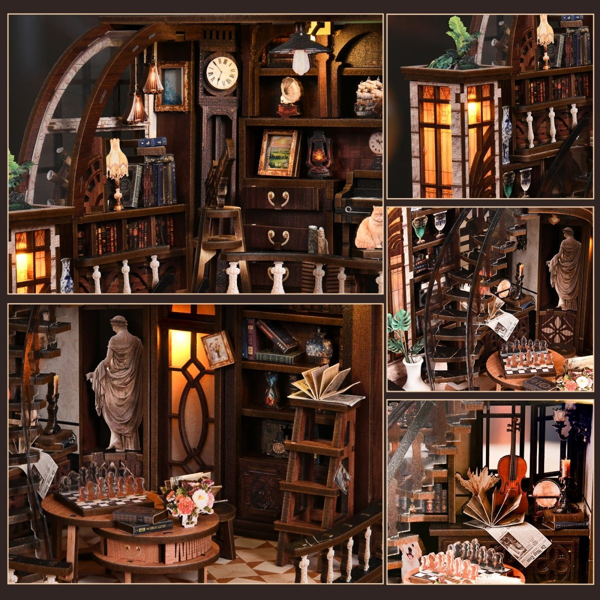 Bacchus Bookstore DIY Miniature House - KAAYEE Puzzle