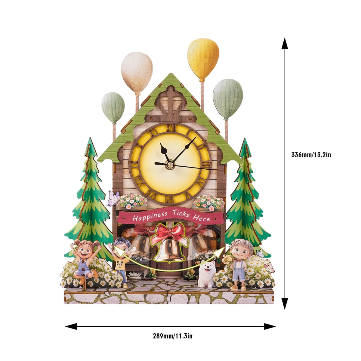 Ballon Cabin Wooden Clock Kit - KAAYEE Puzzle