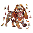 basset hound 2 Wooden Jigsaw Puzzle - KAAYEE Puzzle