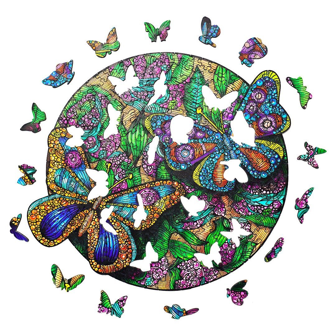 BEAUTIFUL BUTTERFLY Wooden Jigsaw Puzzle - KAAYEE Puzzle