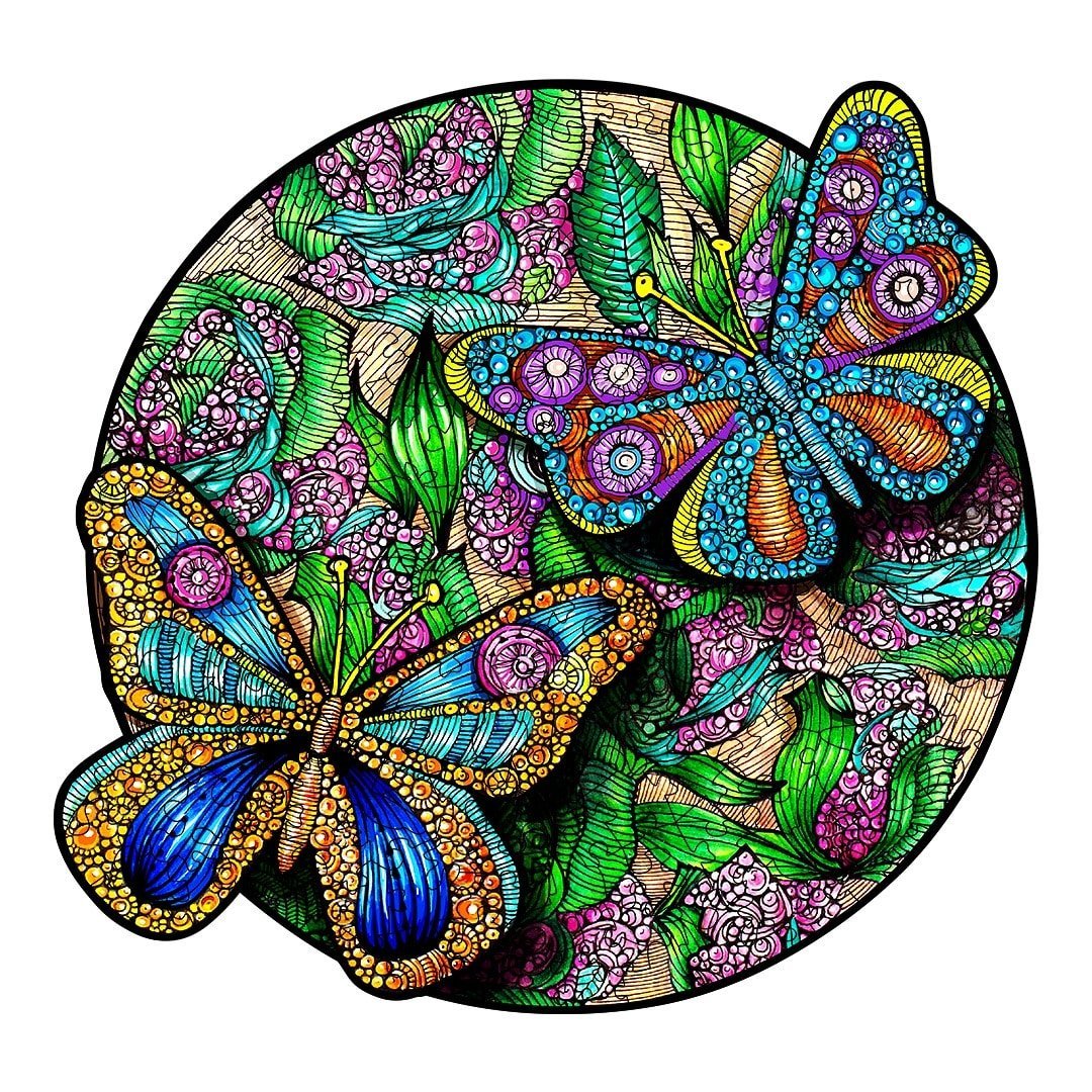 BEAUTIFUL BUTTERFLY Wooden Jigsaw Puzzle - KAAYEE Puzzle