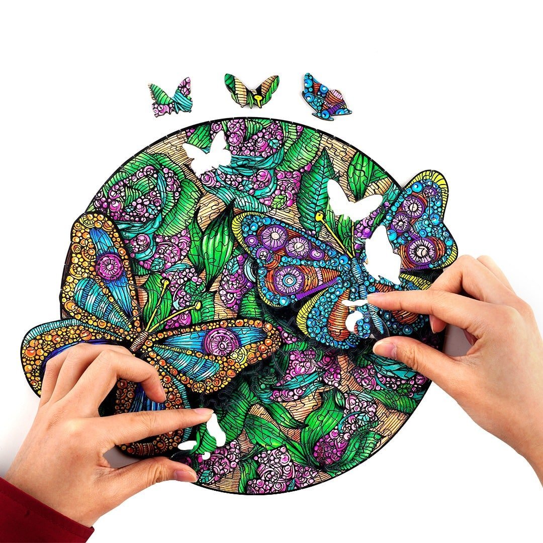 BEAUTIFUL BUTTERFLY Wooden Jigsaw Puzzle - KAAYEE Puzzle