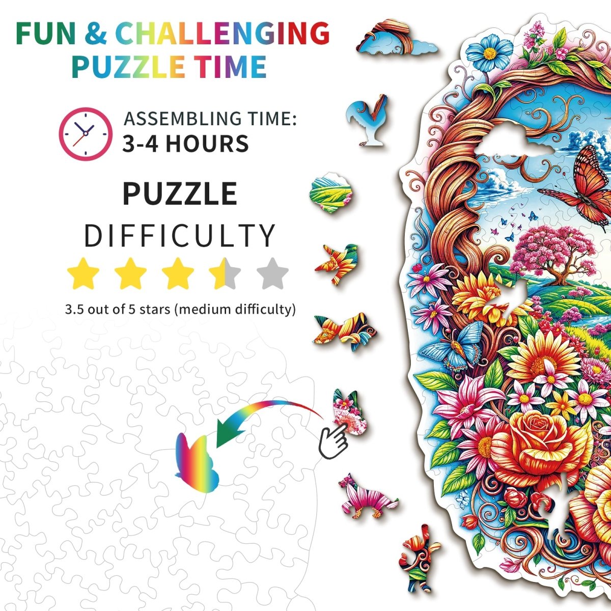 Beautiful Fields Wooden Jigsaw Puzzle - KAAYEE Puzzle