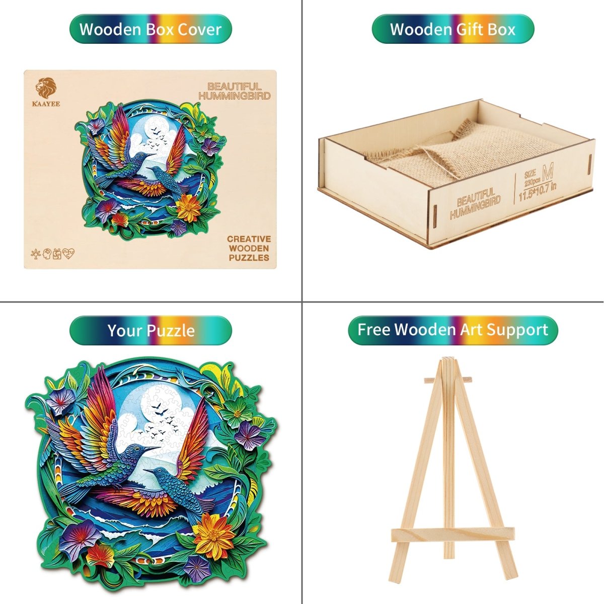 Beautiful hummingbird Wooden Jigsaw Puzzle - KAAYEE Puzzle