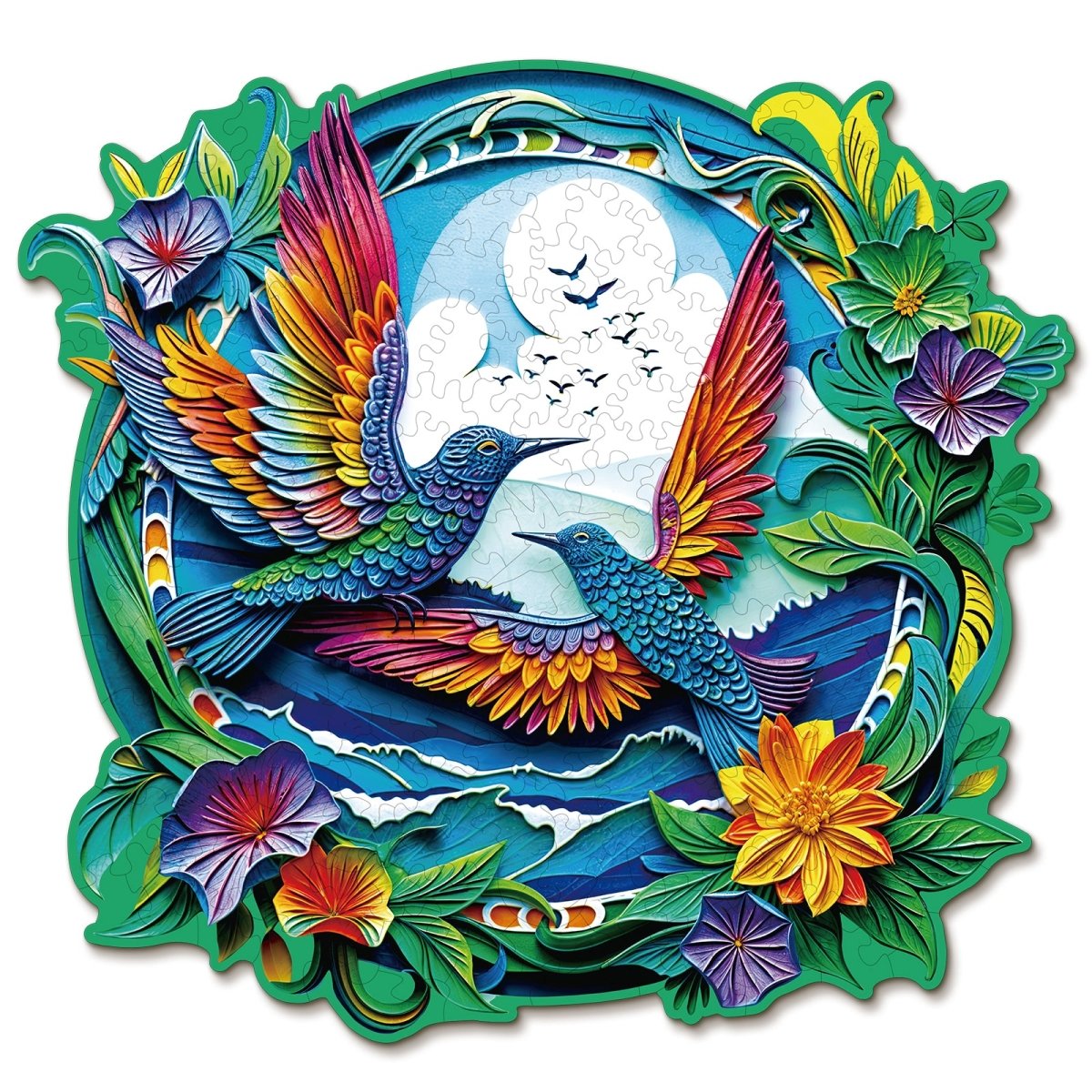 Beautiful hummingbird Wooden Jigsaw Puzzle - KAAYEE Puzzle