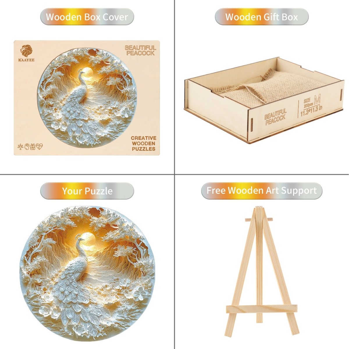 Beautiful Peacock Wooden Jigsaw Puzzle - KAAYEE Puzzle