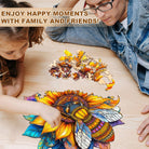 Bee in Bloom Wooden Jigsaw Puzzle - KAAYEE Puzzle