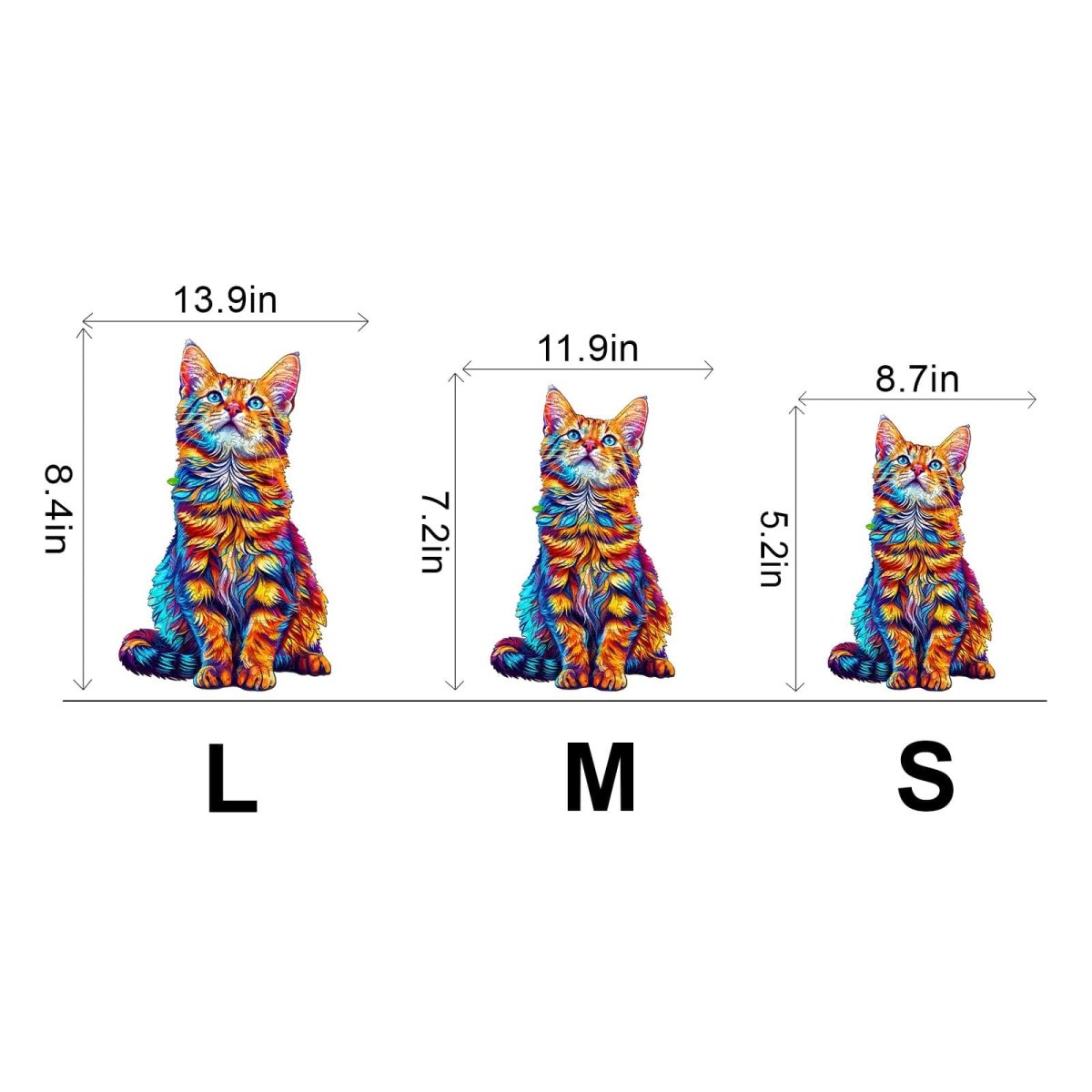 Bengal Cat 2 Wooden Jigsaw Puzzle - KAAYEE Puzzle