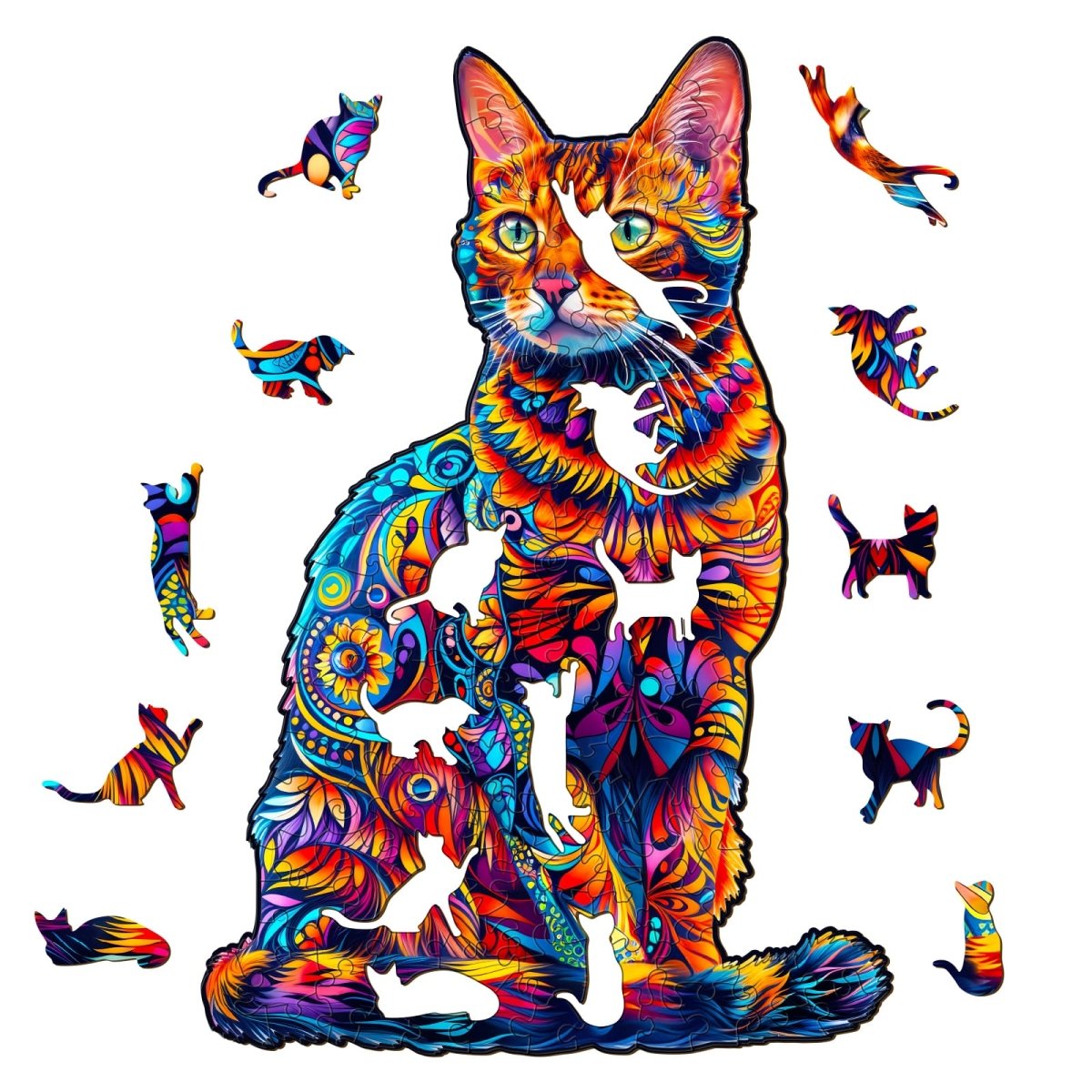 Bengal Cat Wooden Jigsaw Puzzle - KAAYEE Puzzle