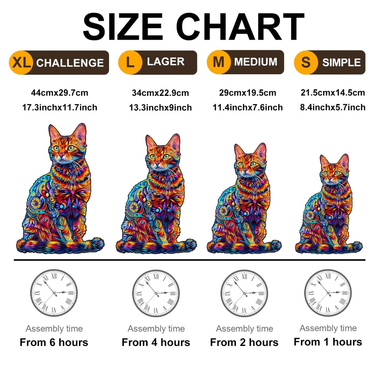 Bengal Cat Wooden Jigsaw Puzzle - KAAYEE Puzzle