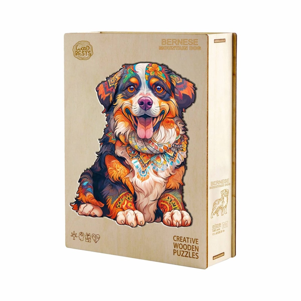 Bernese Mountain Dog Wooden Jigsaw Puzzle - KAAYEE Puzzle