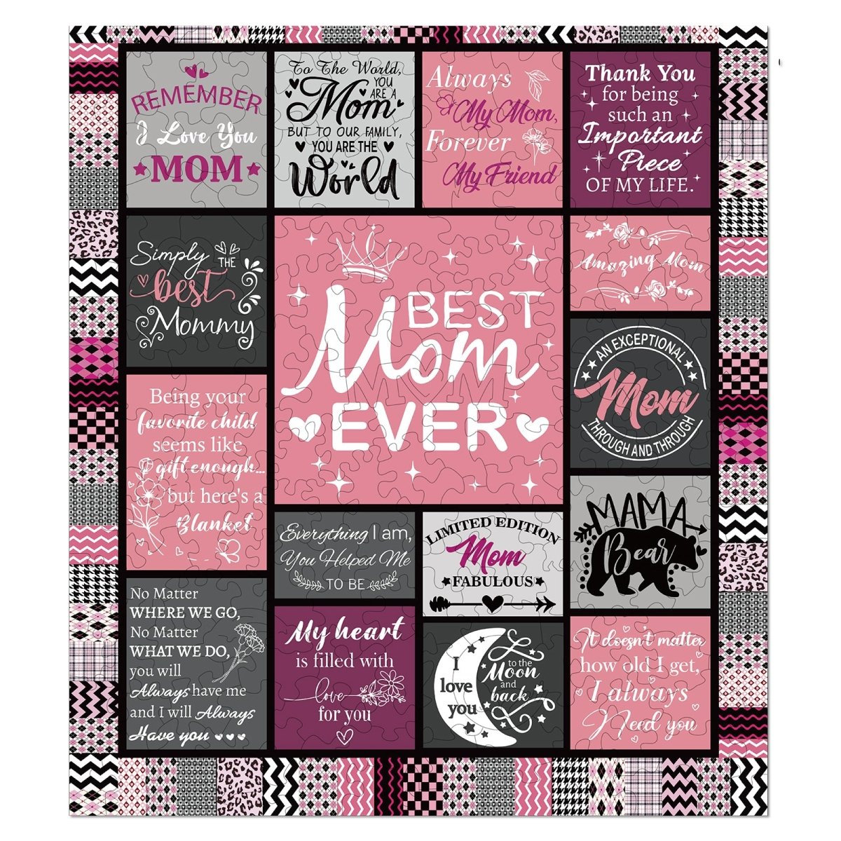 Best Mom Wooden Jigsaw Puzzle - KAAYEE Puzzle