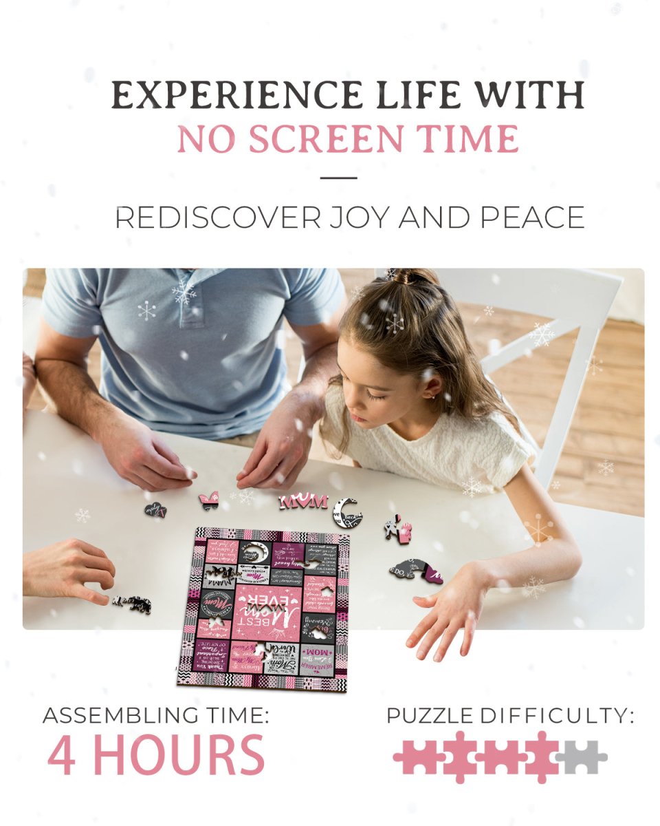 Best Mom Wooden Jigsaw Puzzle - KAAYEE Puzzle