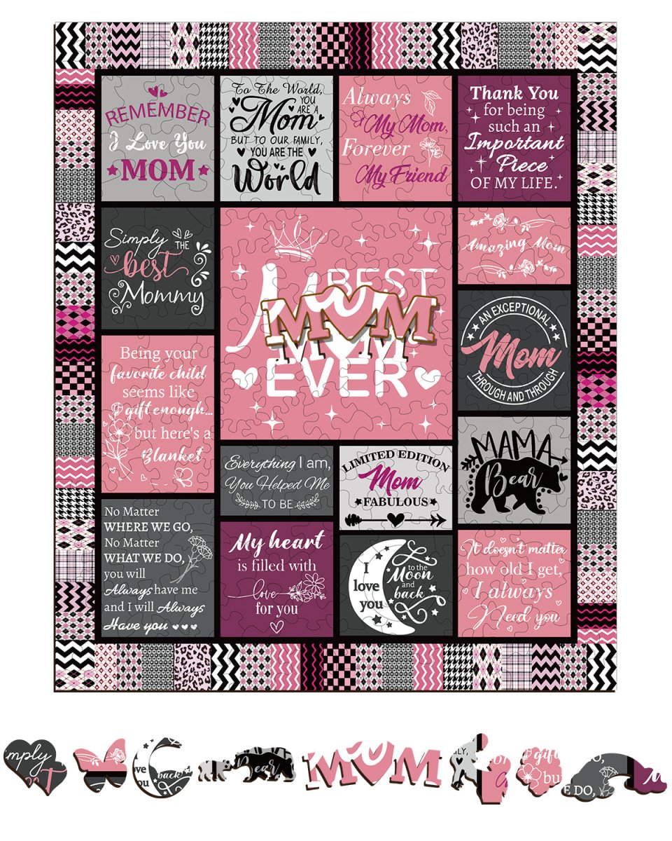 Best Mom Wooden Jigsaw Puzzle - KAAYEE Puzzle