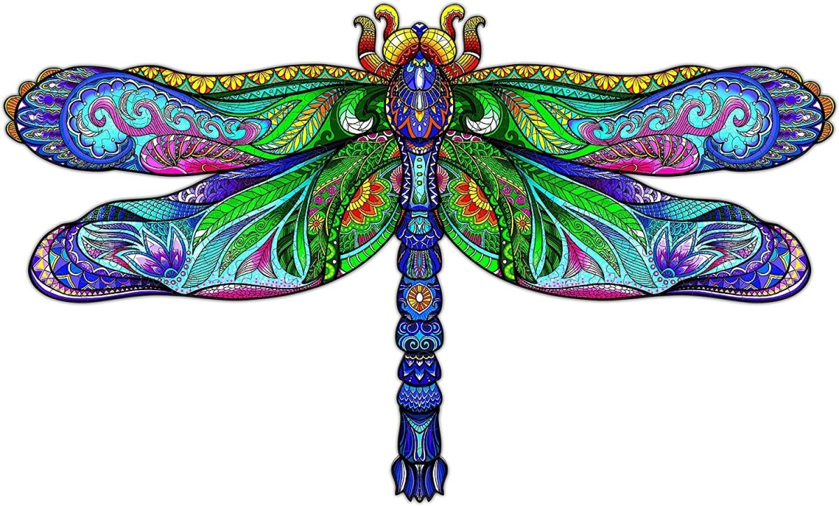 Big Dragonfly Wooden Jigsaw Puzzle - KAAYEE Puzzle