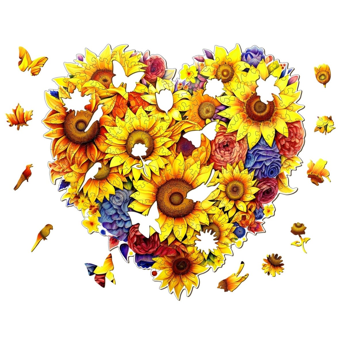 Blooming Sunflowers Wooden Jigsaw Puzzle - KAAYEE Puzzle