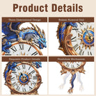 Blue Dragon Clock DIY Wooden Puzzle - KAAYEE Puzzle