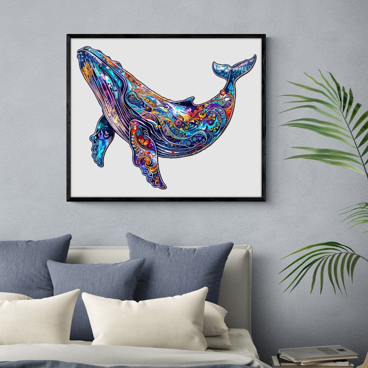 Blue Whale Wooden Jigsaw Puzzle - KAAYEE Puzzle