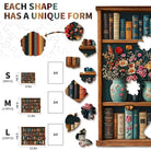 Bookshelf Flower Wooden Jigsaw Puzzle - KAAYEE Puzzle