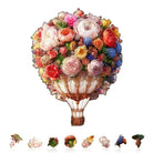 Bouquet Hot air Balloon Wooden Jigsaw Puzzle - KAAYEE Puzzle