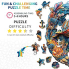 Brave Sea Turtle Wooden Jigsaw Puzzle - KAAYEE Puzzle