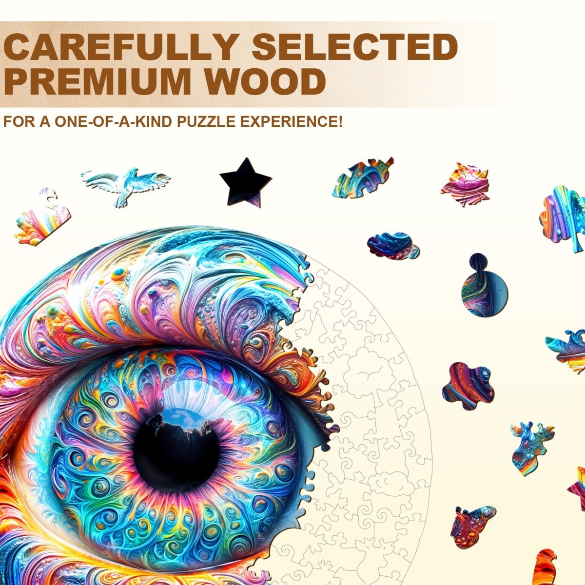 Brilliant eyes Wooden Jigsaw Puzzle - KAAYEE Puzzle