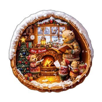 Brown Bear House Wooden Jigsaw Puzzle - KAAYEE Puzzle