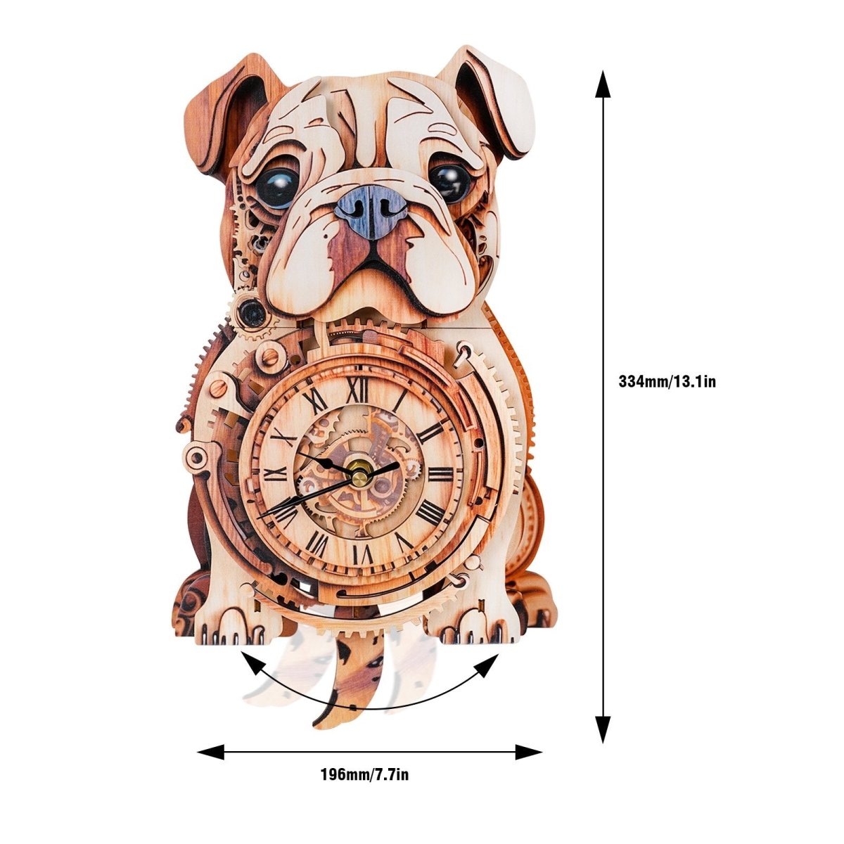 Bulldog Clock DIY Wooden Puzzle - KAAYEE Puzzle