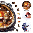 Bunny in the Booklight Wooden Jigsaw Puzzle - KAAYEE Puzzle