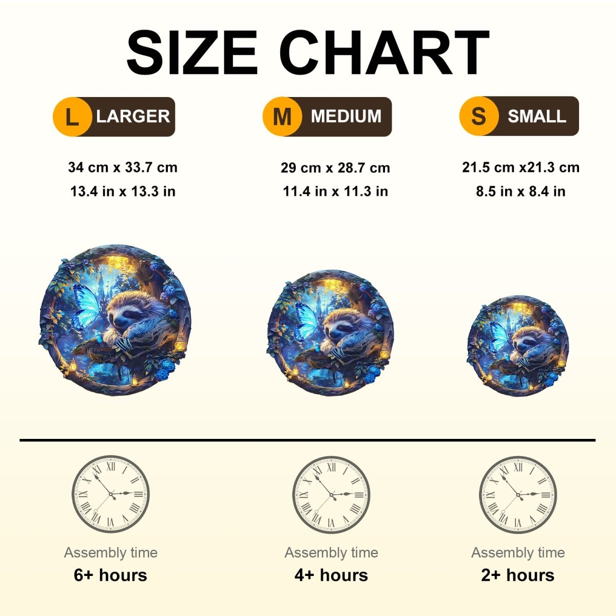 Butterfly and Sloth - 2 Wooden Jigsaw Puzzle - KAAYEE Puzzle