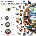 Cat and Bookstore Wooden Jigsaw Puzzle - KAAYEE Puzzle