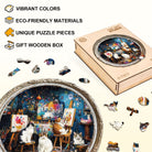 Cat Art Studio Wooden Jigsaw Puzzle - KAAYEE Puzzle