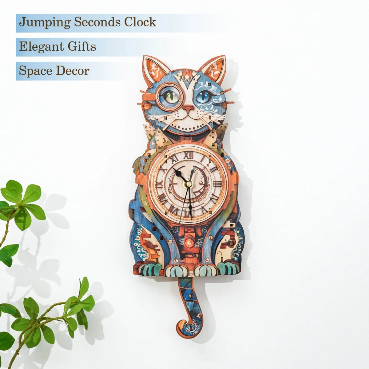 Cat Detective Wooden Clock Kit - KAAYEE Puzzle