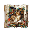 Cat in the book Wooden Jigsaw Puzzle - KAAYEE Puzzle