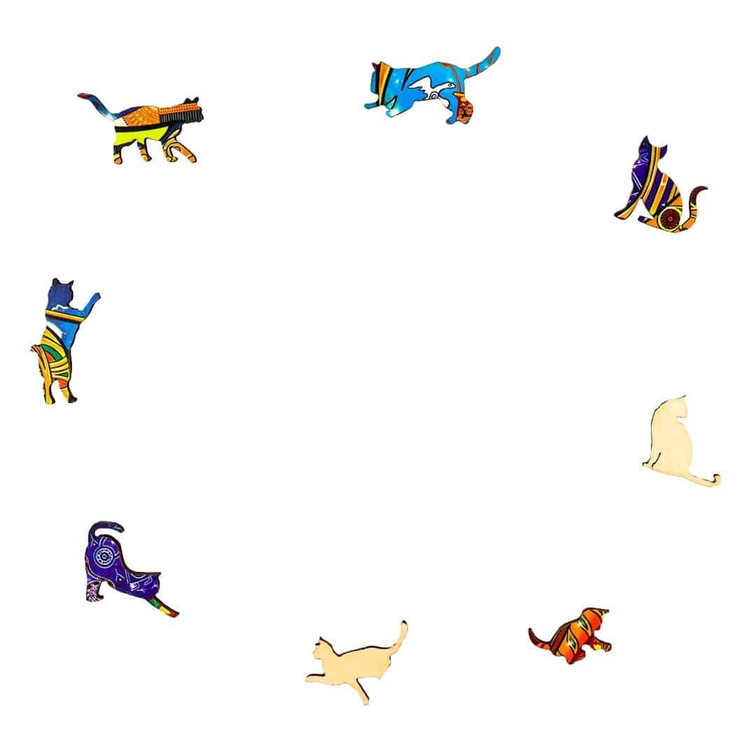 CAT STATUE Wooden Jigsaw Puzzle - KAAYEE Puzzle