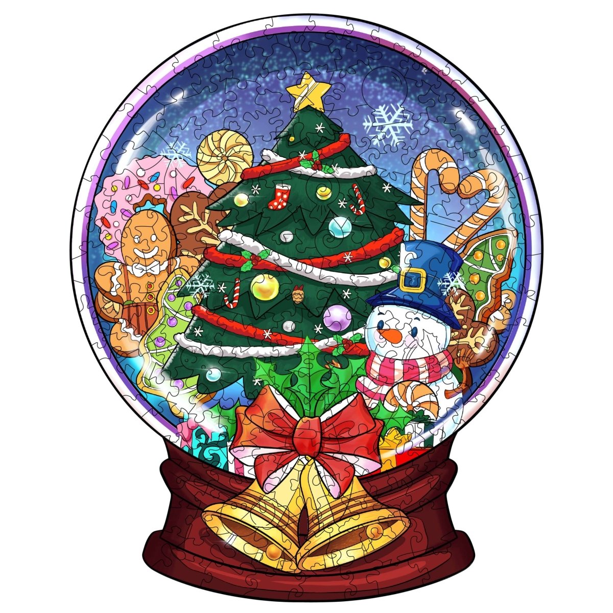 CHRISTMAS CRYSTAL BALL Wooden Jigsaw Puzzle - KAAYEE Puzzle