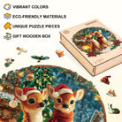 Christmas Deer Combination Wooden Jigsaw Puzzle - KAAYEE Puzzle