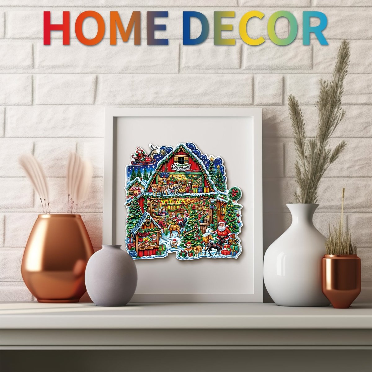 Christmas Grocery Store Wooden Jigsaw Puzzle - KAAYEE Puzzle