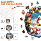 Christmas House Wooden Jigsaw Puzzle - KAAYEE Puzzle