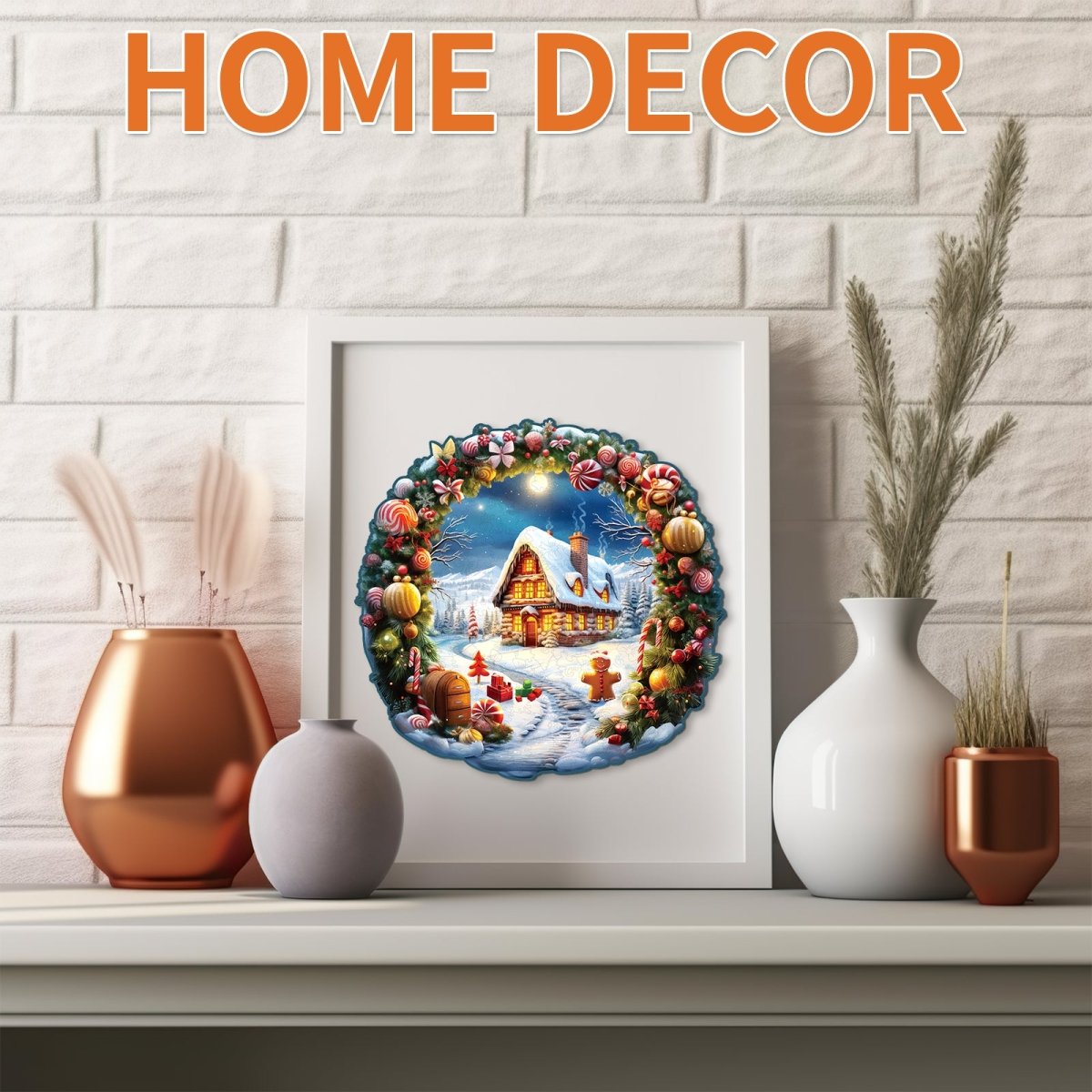 Christmas House Wooden Jigsaw Puzzle - KAAYEE Puzzle